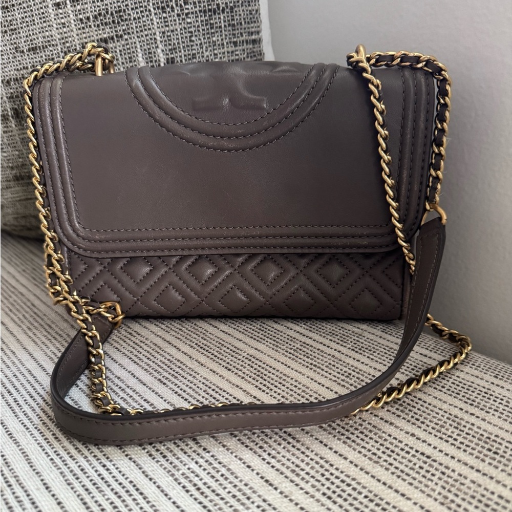 Tory Burch Leather Fleming Convertible small Shoulder Bag
